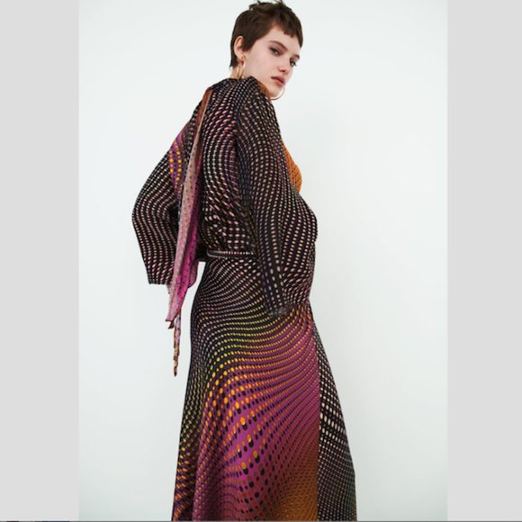 BLOGGER'S FAVE! Zara Printed Midi Skirt NWT - Picture 13 of 15